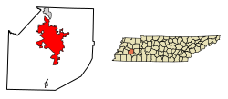 Madison County Tennessee Incorporated and Unincorporated areas Jackson Highlighted 4737640